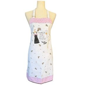 Kay Dee Designs Champagne Instant Diva Apron Kitchen Cooking Diamonds Pink Retro